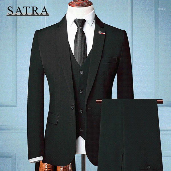 

men's suits & blazers satra 2021 arrival three-piece male fit business , fashion boutique slim groom wedding suit, White;black