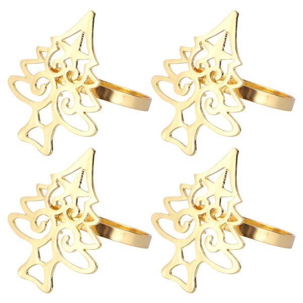 

napkin rings 4pcs dinner table decoration christmas tree buckles circle ring