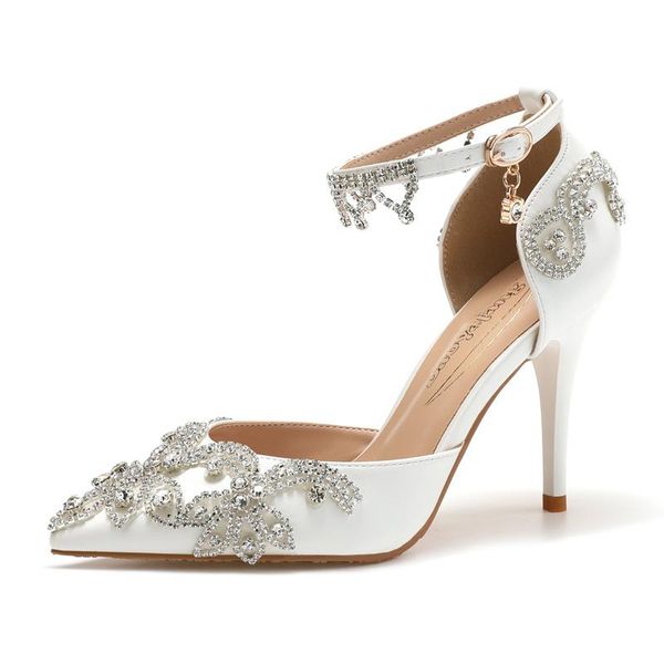 

dress shoes baoyafang bridal wedding fashion sandals summer thin heel crystal party woman high pumps pearl female, Black