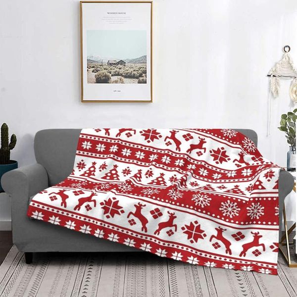 

blankets nordic snowflake deer flannel soft warm travel throw blanket for home bedroom indoor beds sofa men women kids