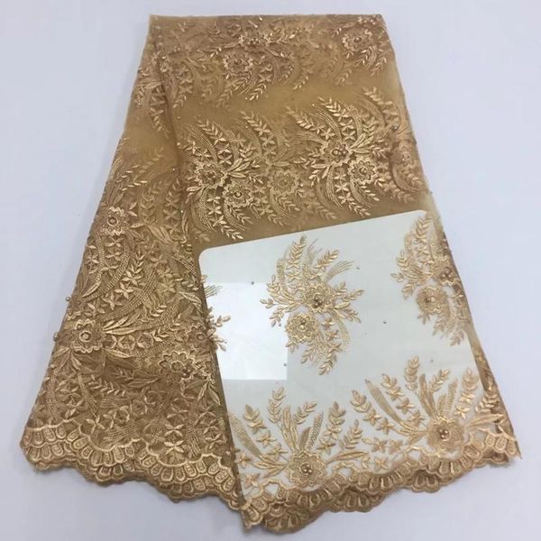

ribbon apricot yellow african lace fabrics 2021 nigerian french tulle net fabric with beads for wedding material, Pink;blue