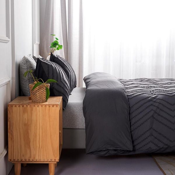 

bedding sets luxury geometry set afric design duvet/comforter cover 3pcs king size single  full twin black linen 220x240cm