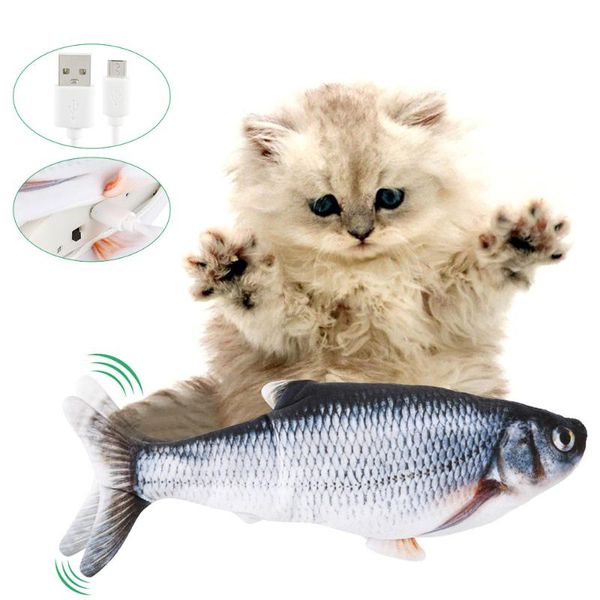 

cat toys electric toy 3d fish usb charging simulation interactive for cats pet supplies juguetes para gatos