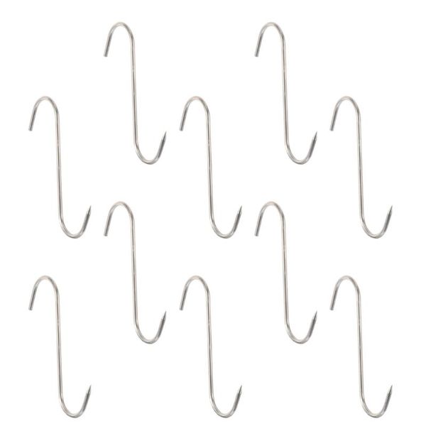 

10pcs hooks poultry butcher stainless steel shaped & rails