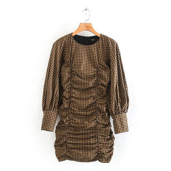

casual dresses european and american style women's spring pleated dress slim short skirt, Black;gray