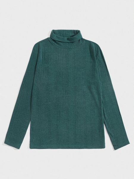 

men turtle neck ribbed knit tee 54hg#, White;black