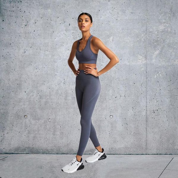 

2pcs seamless women yoga set workout sportswear female gym clothing fitness long sleeve crop high waist leggings sport suits outfit