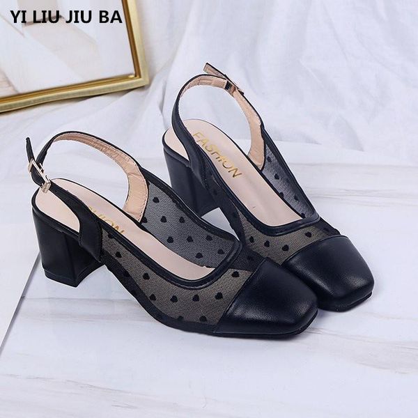 

women high heels shoes sandals fashion 2021 summer woman casual beach pumps party dress mujer, Black