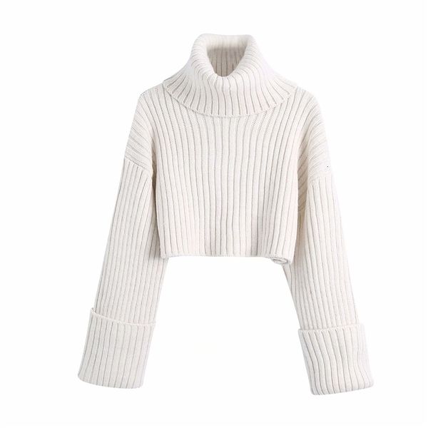 

women's shorts elegant women turtleneck sweater fashion ladies white loose knitted streetwear female chic full sleeve short p, White;black