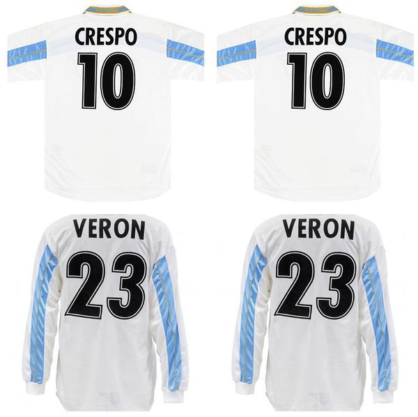 

1999 2000 2001 lazio away retro jersey salas mihajlovic veron stankovic mancini nesta nedved inzaghi crespo classic vintage football shirt, Black;yellow