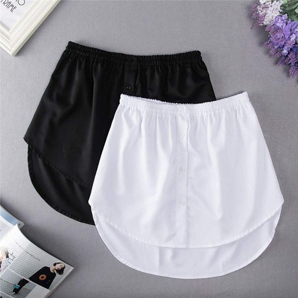 

skirts adjustable layering fake lower sweep for girls women half-length splitting a version mini skirt underskirt clothing accessor, Black