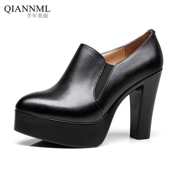 

dress shoes big size 33-43 deep mouth block heels platform woman 2021 high pumps women office shoe black ladies