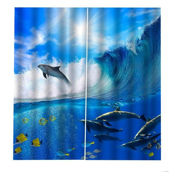 

curtain & drapes custom any size fashion sharks surf shower blackout curtains for living room bedroom decoration
