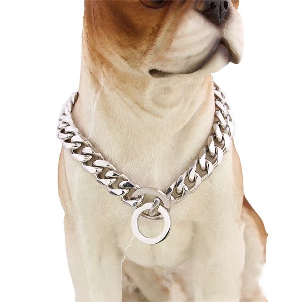 Регулируемый Щенок из нержавеющей стали Серебряное износостойкое Ожерелье Зеркало Полировка Мода Pet Dog Hollars Высокое Качество