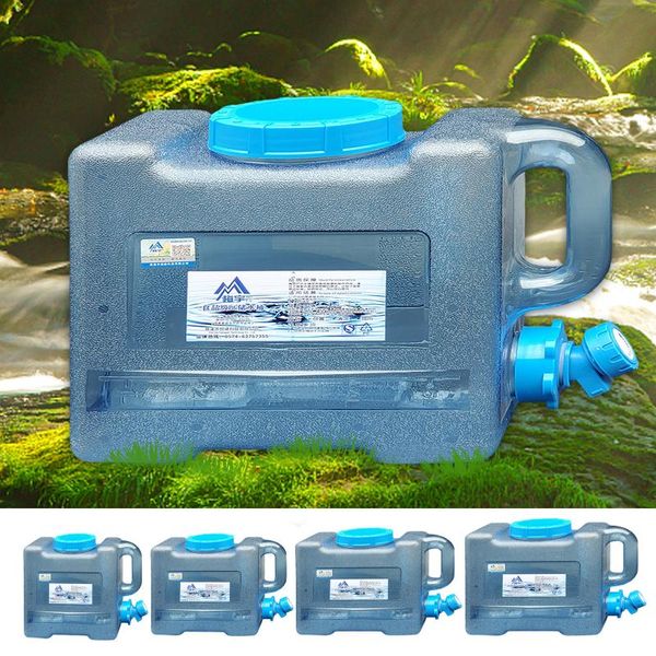 

outdoor bags portable water tank container 6/8/13/18l car driving pc thickened bucket storage with faucet for camping hiking