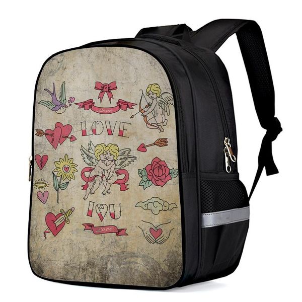

backpack retro cupid love toddler boy girl elementary school kindergarten