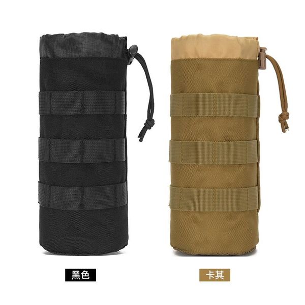 

hydration packs outdoor camping cycling hunting water bottle bag molle kettle pouch holder drawstring for tactical backpack