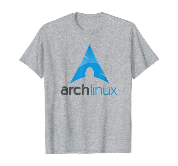 

arch linux lover t-shirt tagline and logo open source os tee, White;black