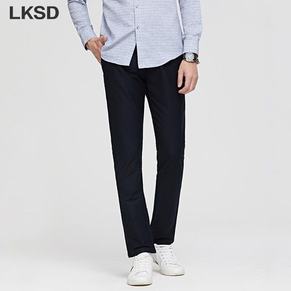 

autumn winter bussiness casual cotton simple solid men's pants fashion soft high waist men trousers u17190116, Black