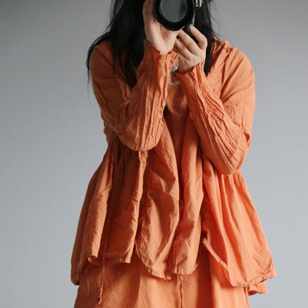 

women's trench coats qpfjqd ladies cotton coat v-neck long sleeve belt solid color clothes summer autumn women irregular loose casual, Tan;black