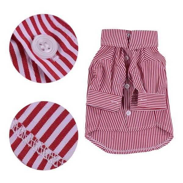 

pet dog striped shirt clothes underwear gentleman cute puppy costume supplies soft cotton for small animals cat costumes