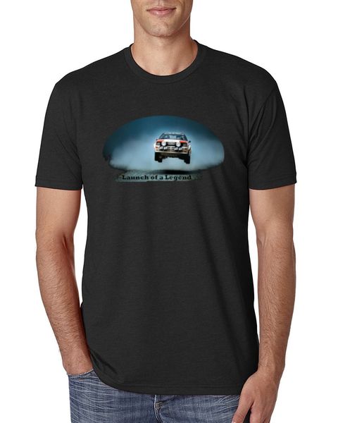 

audi quattro rally car t shirt audi launch of a legend class b rally tee tshirt, White;black