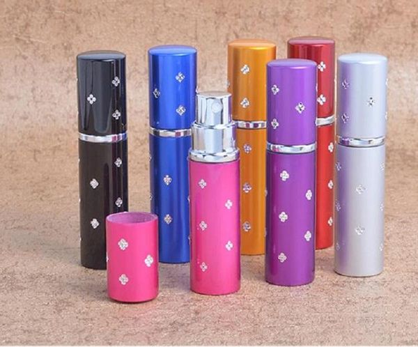 

10pcs 5ml travel perfume atomizer refillable spray empty bottle luminium
