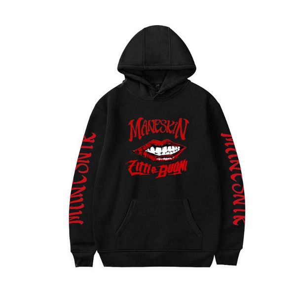 

men's hoodies & sweatshirts maneskin sweatshirt fashion italian singer harajuku streetwear casual winter oversize long sleeve pullovers, Black