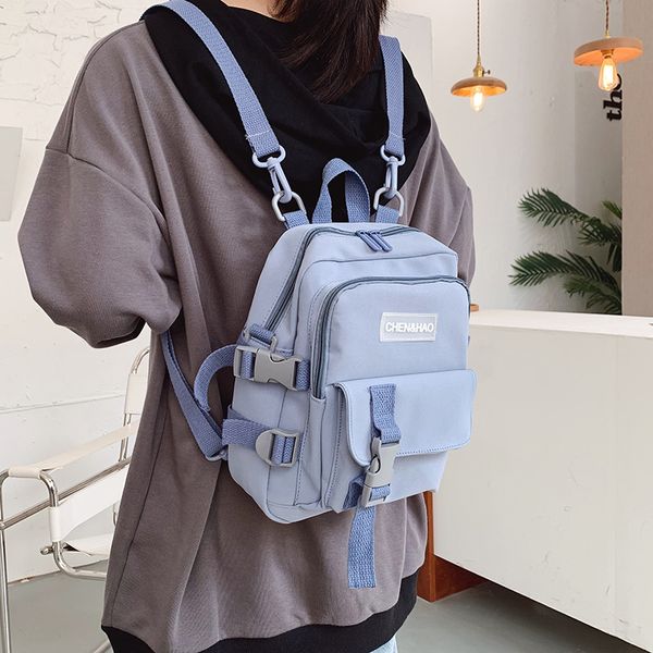 2021 moda pequena mochila tela mulheres mini mochila anti-roubo bolsa de ombro saco de escola de nylon para adolescente feminino
