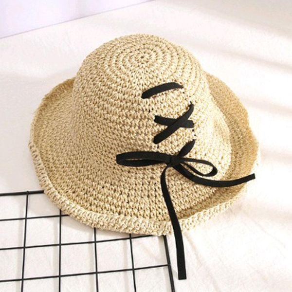 

wide brim hats summer for women straw sun hat with bandage sunshade suncreen protection beach short sunhat female cap, Blue;gray