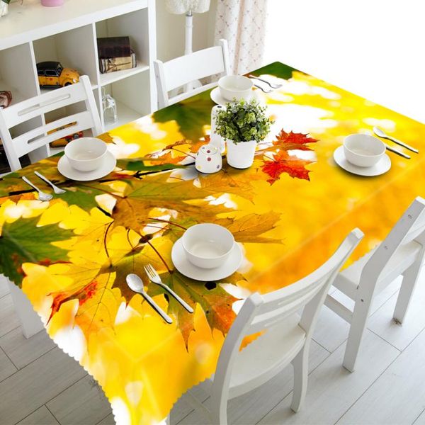 

pattern 3d tablecloth polyester dustproof rectangular wedding christmas party decoration table cloth