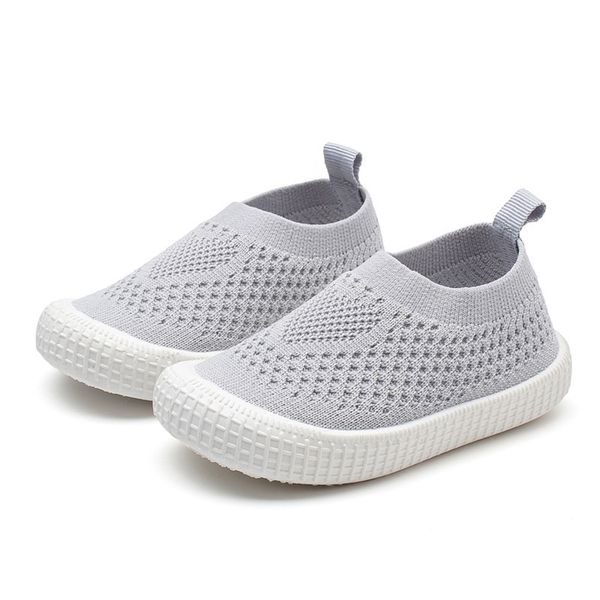 

children casual shoes kids sneakers candy soft stretch fabric breathable slip-on sports shoes for boys girls fashion 211022, Black