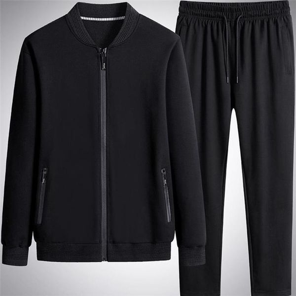 

men's tracksuits tracksuit trend sports suit two piece set casual round collar sportswear, Gray