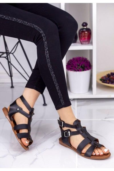 

sandals women's black slippers shoes er063