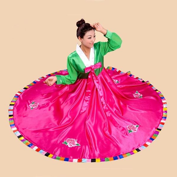 

hanbok korean national costume traditional dress cosplay wedding performance clothing ta424 ethnic, Red