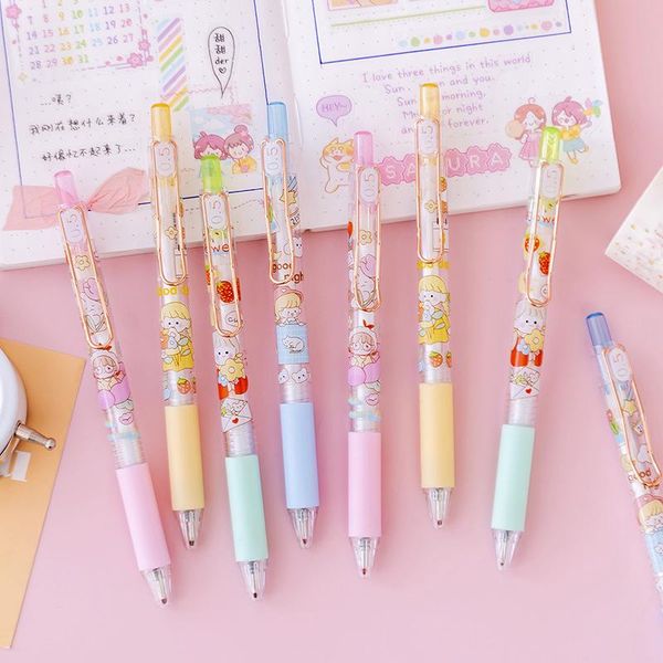 

gel pens 3pc/lot kawaii stationery korean cute pen students use creative japanese press black