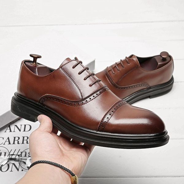 

dress shoes men genuine leather brown black formal