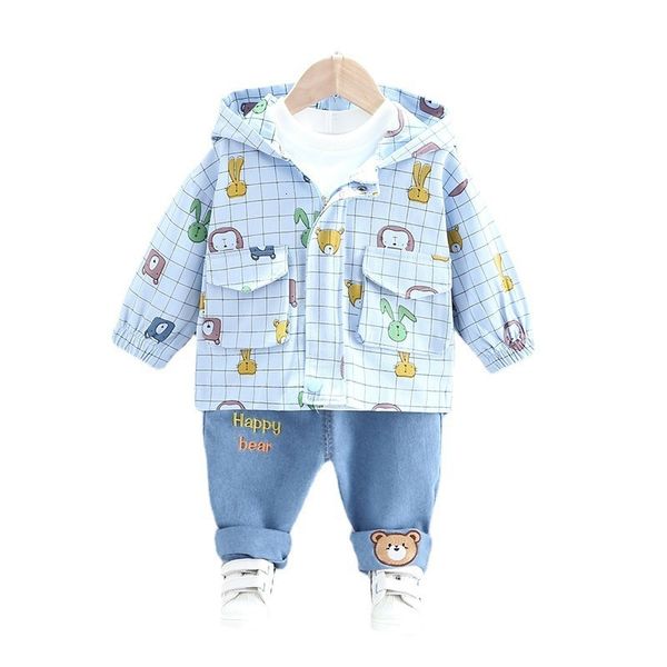 

sets spring autumn children fashion clothes baby boys girls casual hoodies pants 2pcs/sets kids clothing infant cartoon sportswear c0225, White