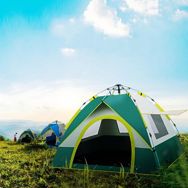 

tents and shelters 1-4 people automatic outdoor camping tent easy open anti-uv tourist 4 seasons rainproof family travel beach garden