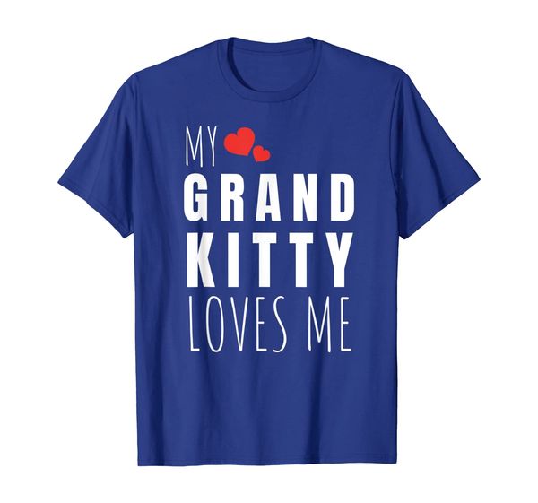 

my grandkitty loves me shirt for grandma of cats or kittens, White;black