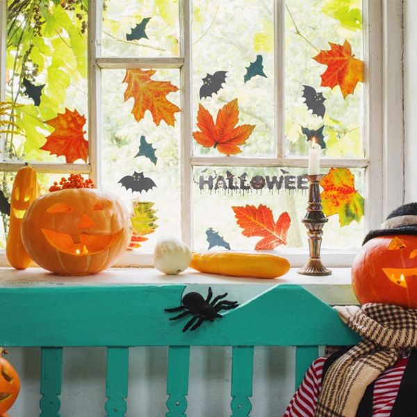 

wall stickers 2 sheets window bloody prints sticker ghost