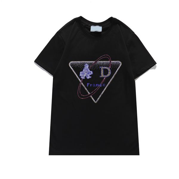 

mens t shirts women summer tshirt men women luxurys designers t shirt men casual short sleeve bling sequin t-shirt 210510v, White;black