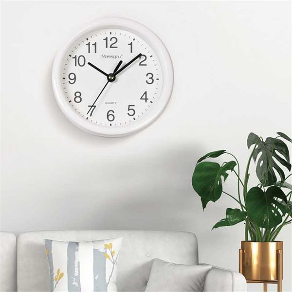 

wall clocks nordic minimalist small clock white simple candy color with border plain horloge hanging watch home decor bedroom fashion