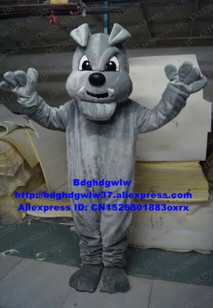 

mascot costumes grey bulldog dog pitbull bull dog pit bull terrier mascot costume character wedding celebration society activities zx1, Red;yellow