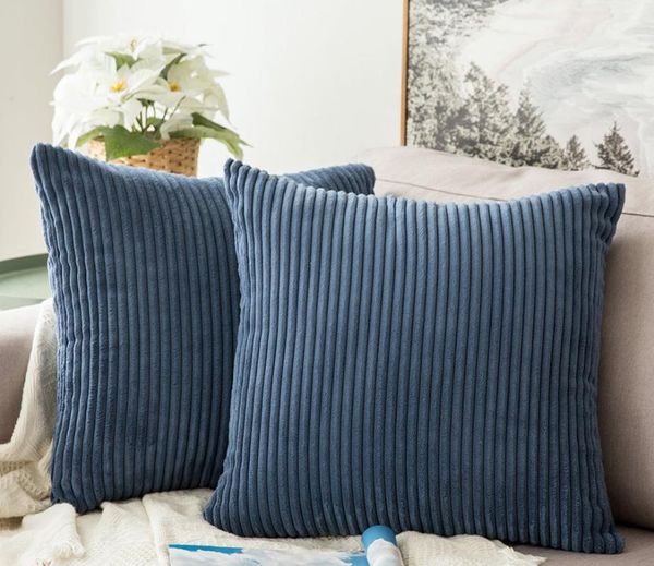 

cushion/decorative pillow solid pillowcase polyester throw case corduroy flocking velvet cushion cover soft home decorative multicolor