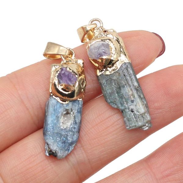 

charms natural stone pendant 1pcs for diy necklace jewelry finding making accessories, Bronze;silver