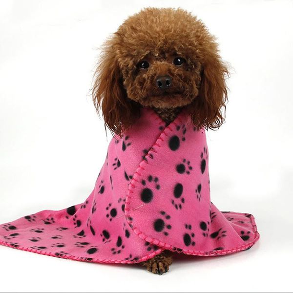 

dog apparel comfortable soft skin friendly blanket pet products rose red claw printing handkerchief textiles accessories