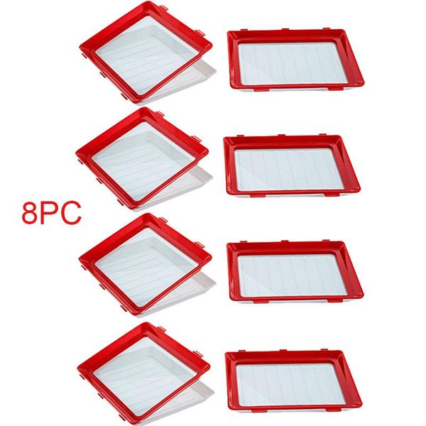 

kitchen storage & organization 8pcs creative plate plastic organizer set keeping fresh serving tray cover plates decorative