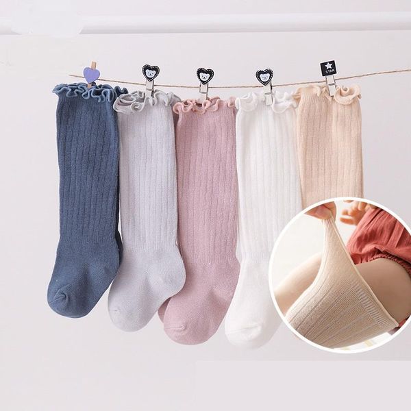 

0-3 years toddlers girls frilly socks soft cotton baby ankle sock flower pattern children anti slip infant floor 2021, Pink;yellow