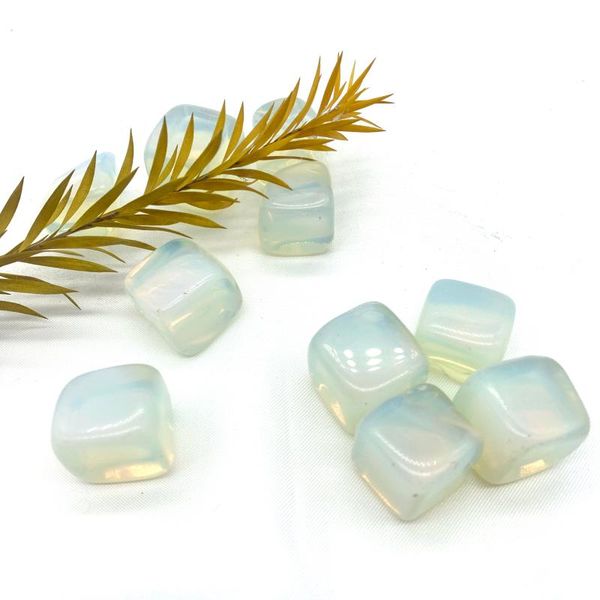

decorative objects & figurines white opal cube crystal healing polished gifts decor natural quartz gravel crystals modern home